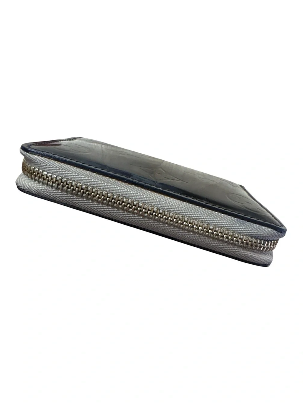 Louis Vuitton Black Patent Vernis Monogram Mini Zip Wallet with LV Storage Box